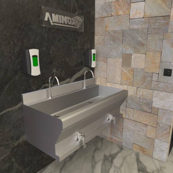 Combo institucional Aminox con lavabo e inodoro