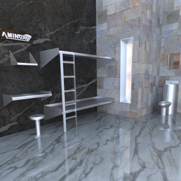 Lavabo múltiple Aminox para baños públicos